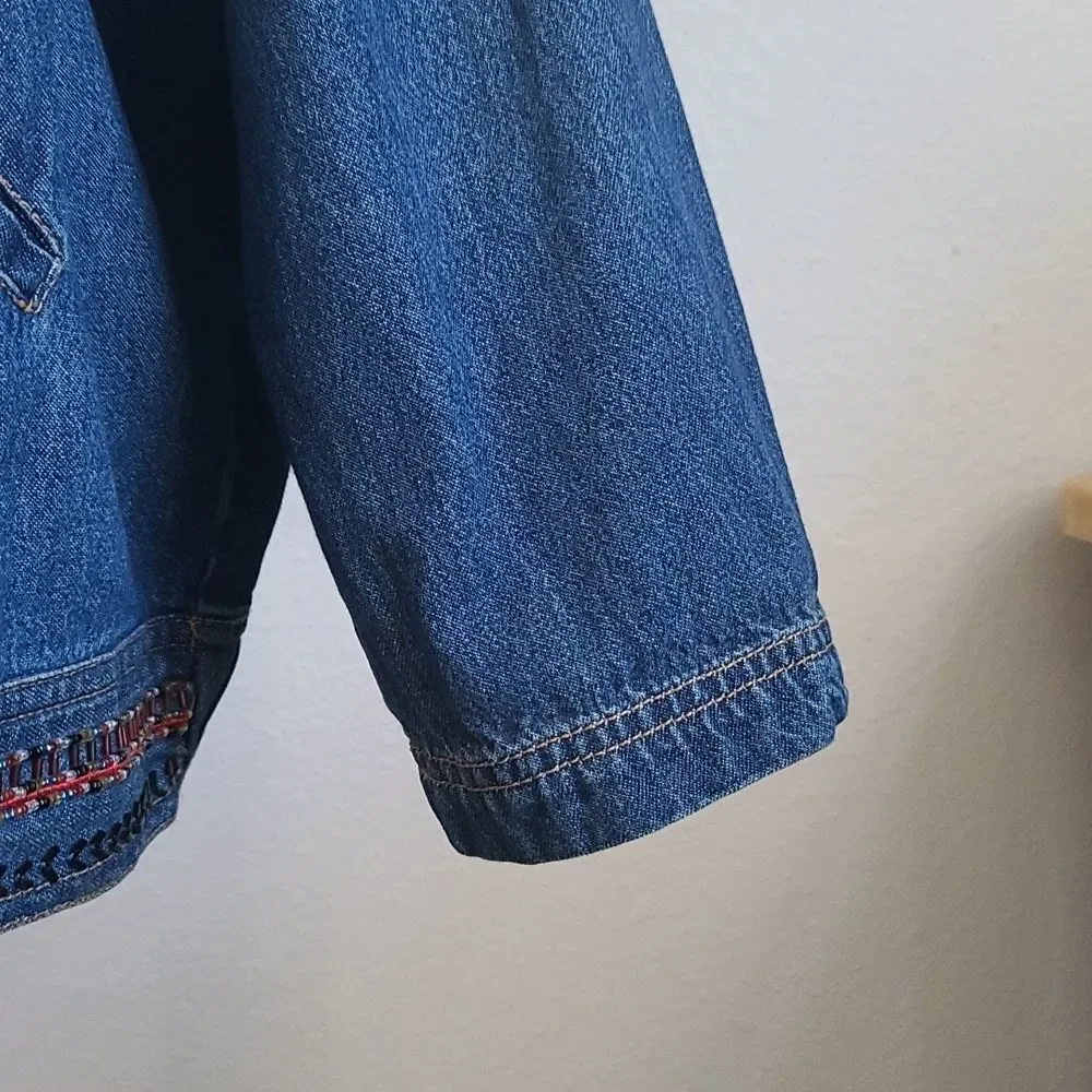 PLUS SIZE SAG HARBOR  WOMAN'S DENIM JACKET - Picture 11 of 13